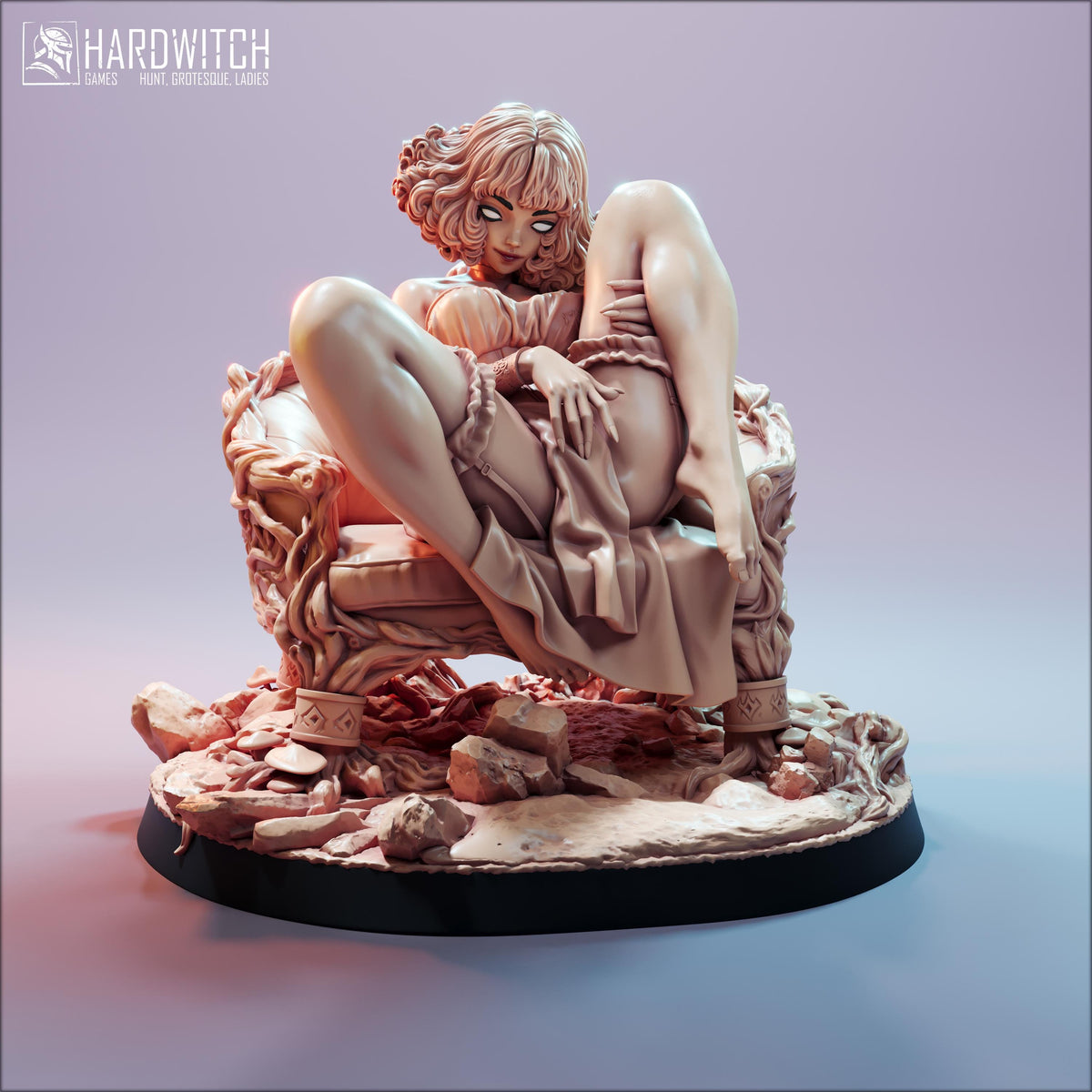 Asiri Hedgewitch Miniature (2 Versions, Standard & NSFW Variations) - 28mm / 32mm / 36mm / 75mm / 1:12 Scale - HardWitch Games
