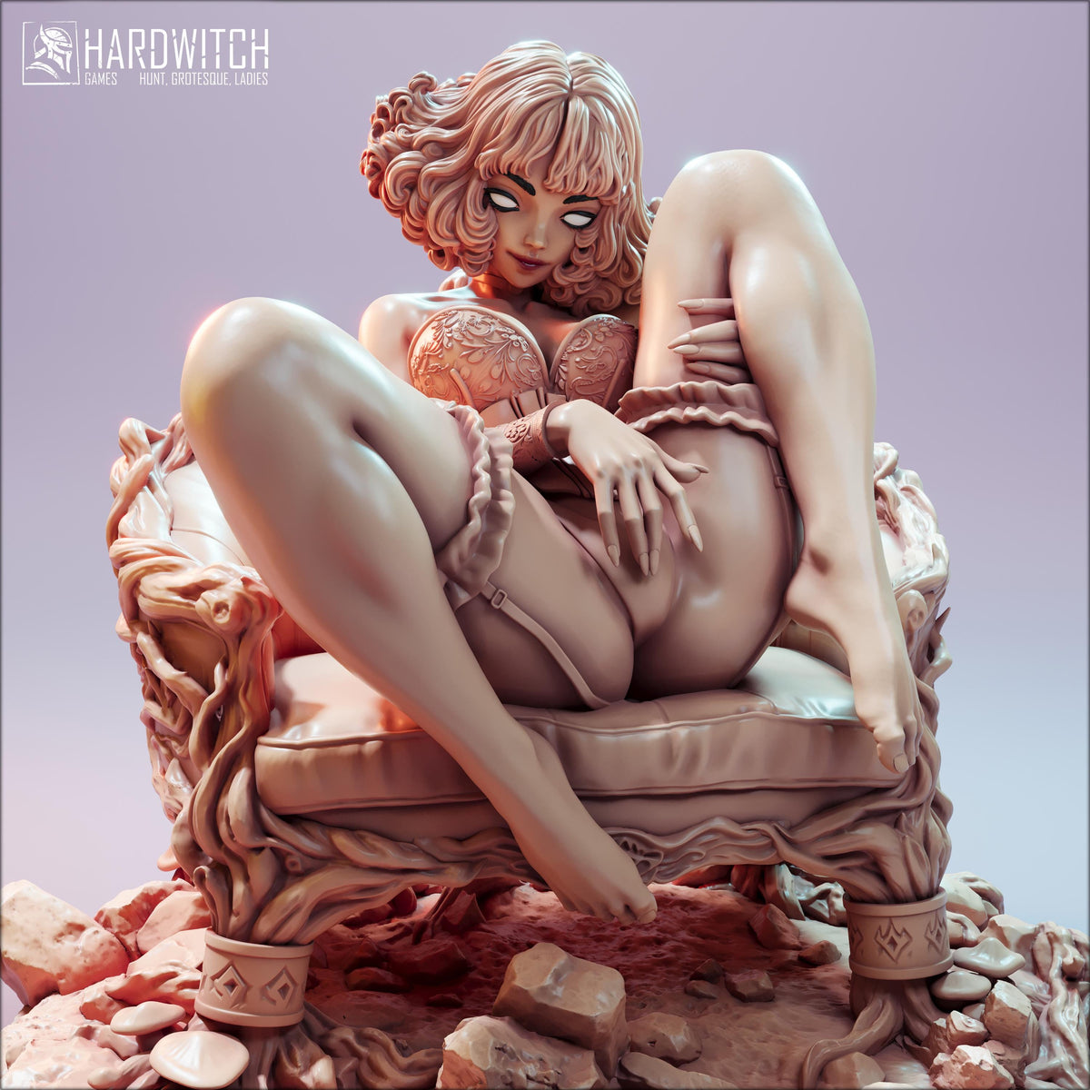 Asiri Hedgewitch Miniature (2 Versions, Standard & NSFW Variations) - 28mm / 32mm / 36mm / 75mm / 1:12 Scale - HardWitch Games