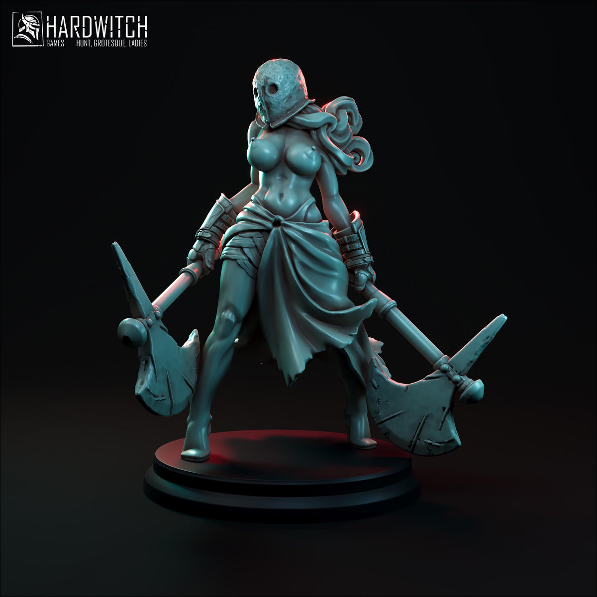 Berserker Nun Miniature (Standard & NSFW) - 28mm / 32mm / 36mm / 75mm - HardWitch Games - Resin Printed Figure for TTRPGs and Wargaming