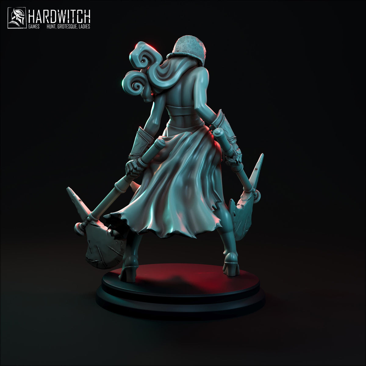 Berserker Nun Miniature (Standard & NSFW) - 28mm / 32mm / 36mm / 75mm - HardWitch Games - Resin Printed Figure for TTRPGs and Wargaming