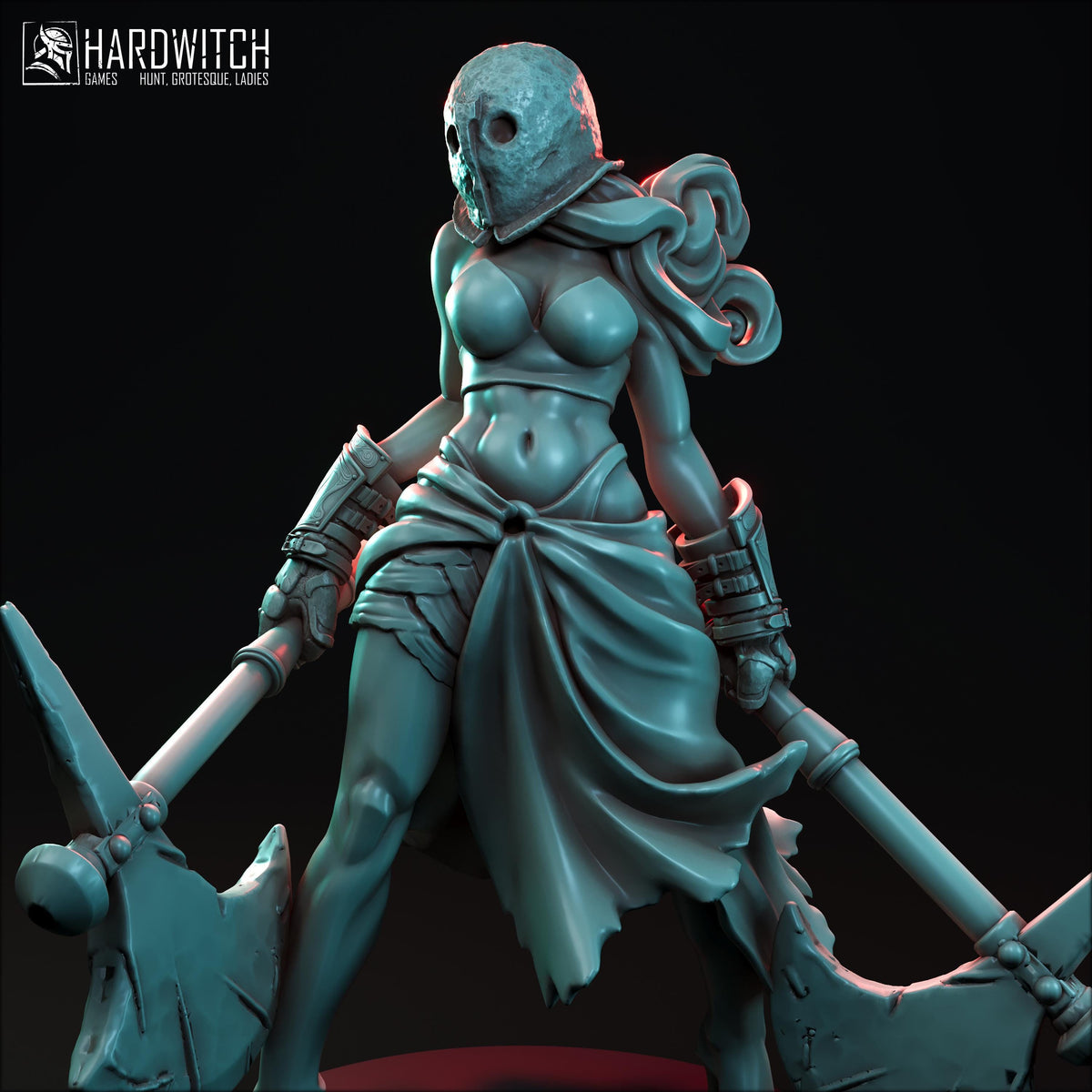 Berserker Nun Miniature (Standard & NSFW) - 28mm / 32mm / 36mm / 75mm - HardWitch Games - Resin Printed Figure for TTRPGs and Wargaming