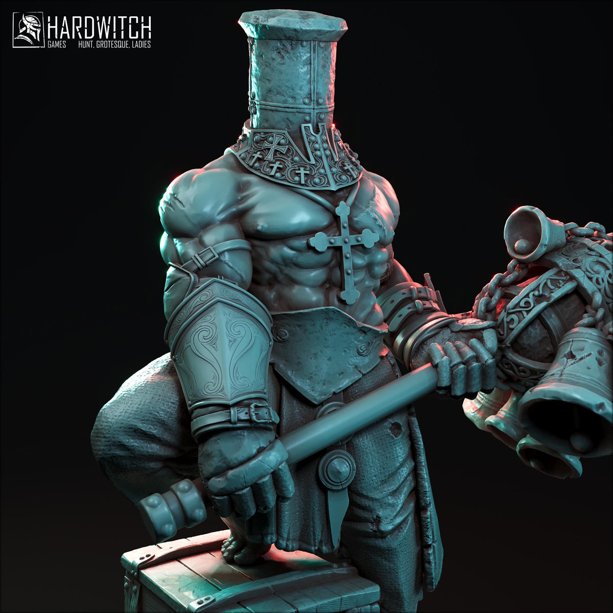 War Communicant Miniature - 28mm / 32mm / 36mm / 75mm - HardWitch Games - Resin Printed Figure for TTRPGs, Board Games, and Wargaming