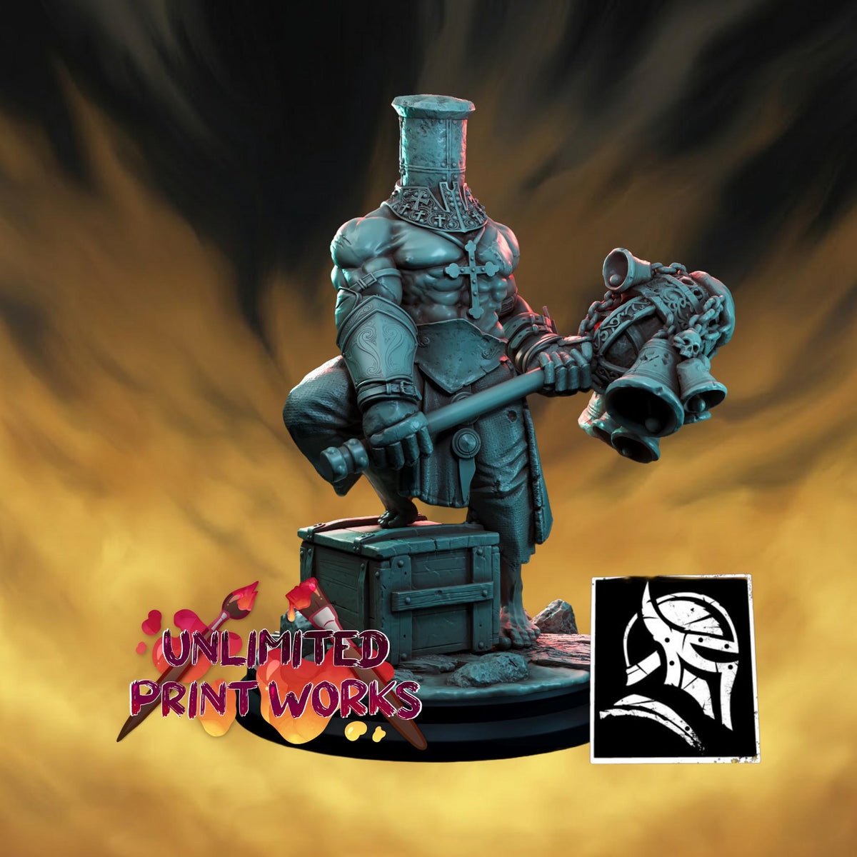 War Communicant Miniature - 28mm / 32mm / 36mm / 75mm - HardWitch Games - Resin Printed Figure for TTRPGs, Board Games, and Wargaming