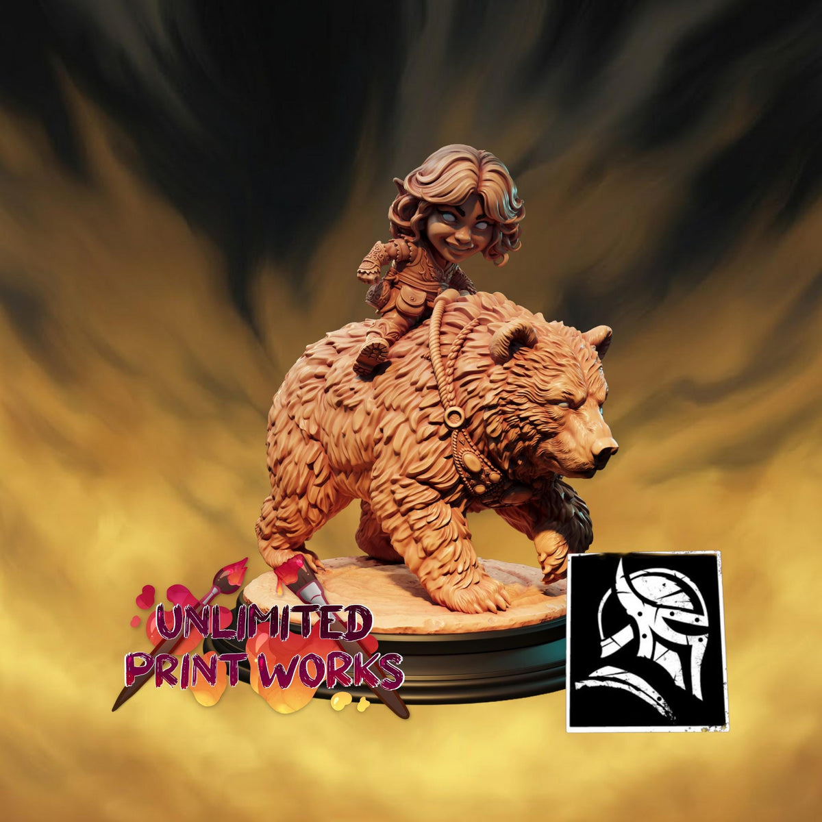 Halfling Druid Miniature - 28mm / 32mm / 36mm / 75mm - HardWitch Games - Resin Printed Figure for TTRPGs, Board Games, and Wargaming