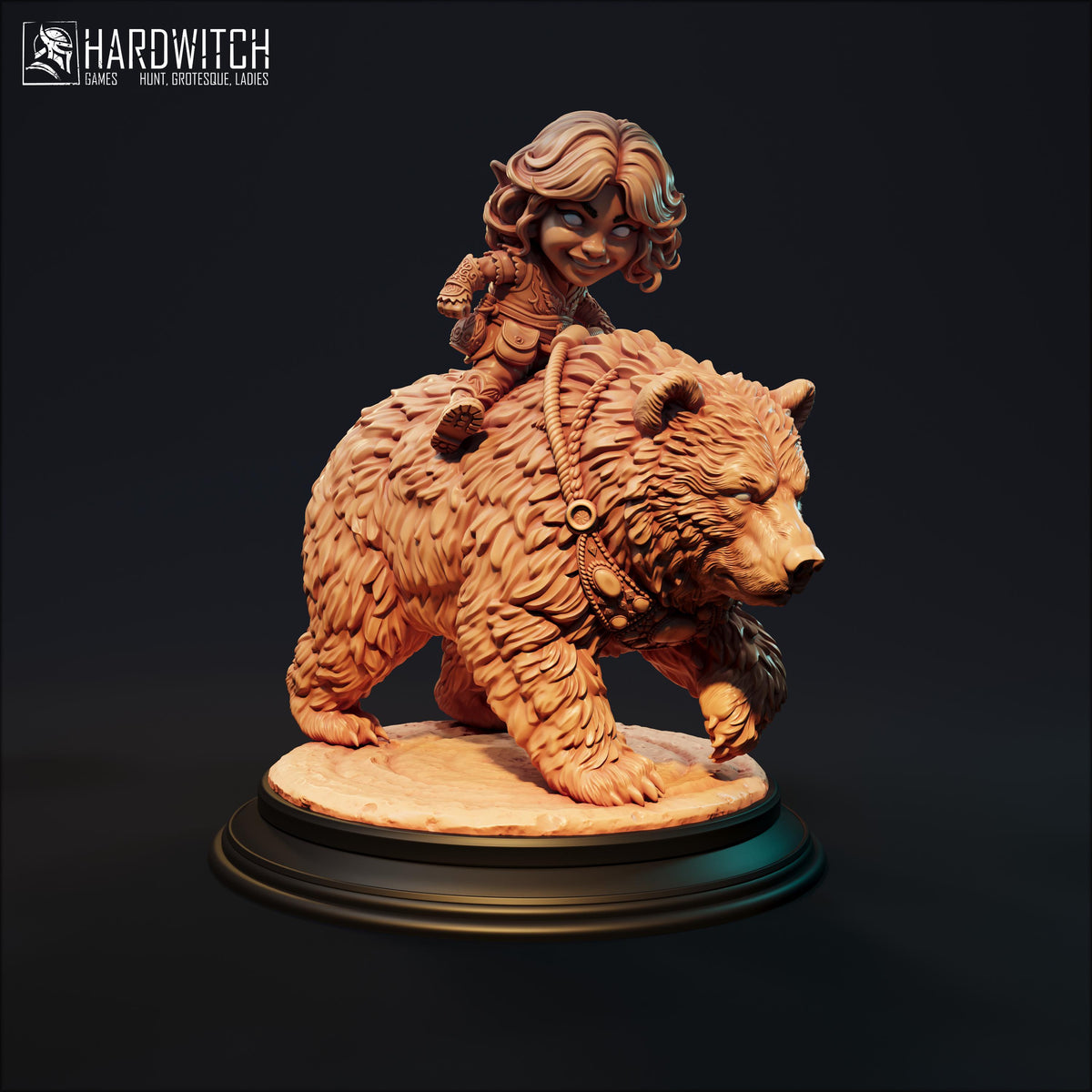 Halfling Druid Miniature - 28mm / 32mm / 36mm / 75mm - HardWitch Games - Resin Printed Figure for TTRPGs, Board Games, and Wargaming