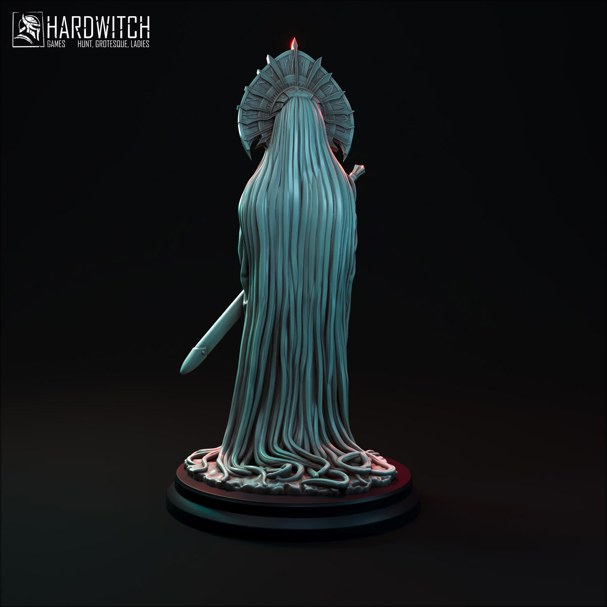 Avowed War Nun Miniature - 28mm / 32mm / 36mm / 75mm - HardWitch Games - Resin Printed Figure for TTRPGs, Board Games, and Wargaming