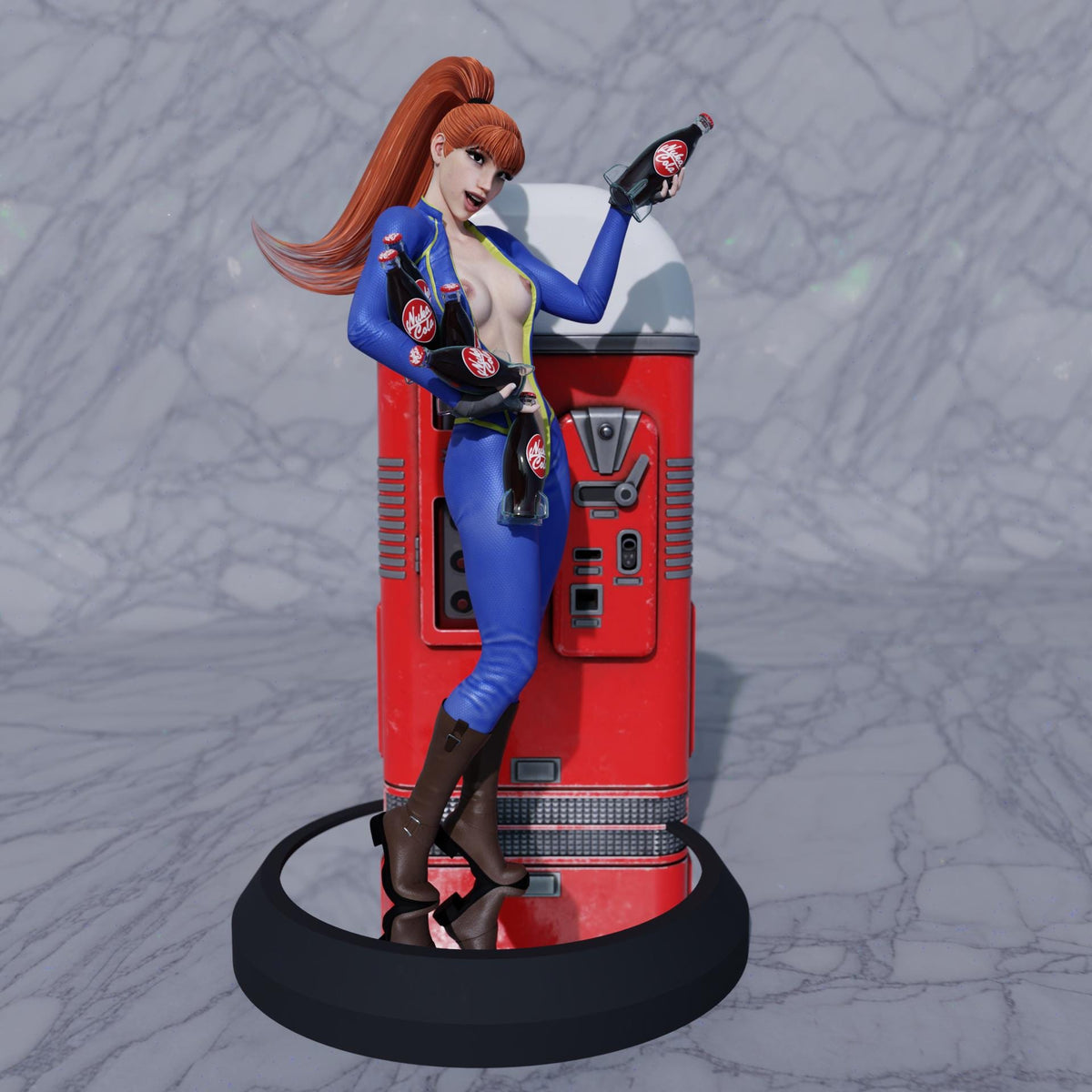 Vault Project Miniature (4 Variations including NSFW) - 28mm / 32mm / 36mm / 75mm - QB Works - Resin Printed Figures for Painting & Display