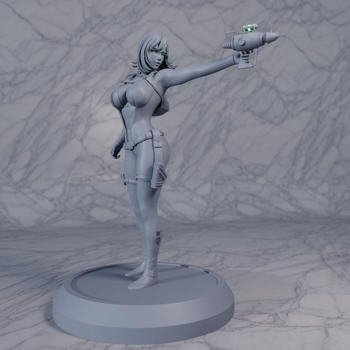 Vault Project Miniature (4 Variations including NSFW) - 28mm / 32mm / 36mm / 75mm - QB Works - Resin Printed Figures for Painting & Display