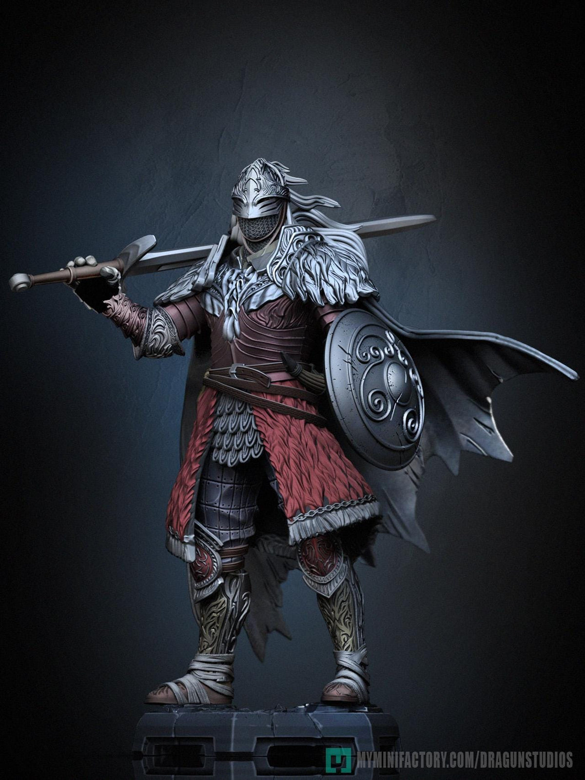 Raging Wolf Miniature - DraGun Studios - 28mm / 32mm / 36mm / 75mm - Resin Printed Figure for D&D, TTRPGs, and Board Games