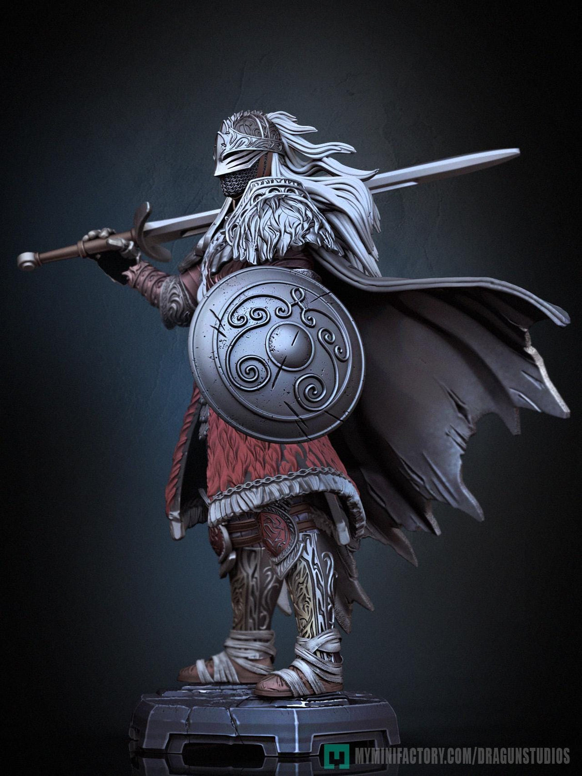 Raging Wolf Miniature - DraGun Studios - 28mm / 32mm / 36mm / 75mm - Resin Printed Figure for D&D, TTRPGs, and Board Games