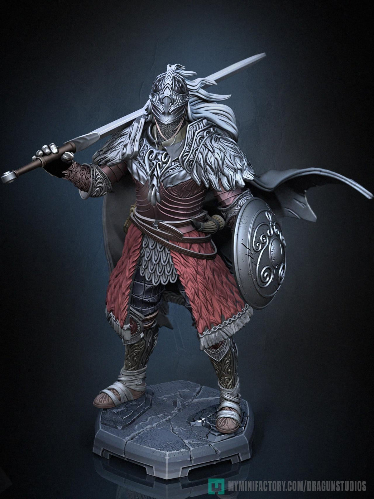 Raging Wolf Miniature - DraGun Studios - 28mm / 32mm / 36mm / 75mm - Resin Printed Figure for D&D, TTRPGs, and Board Games