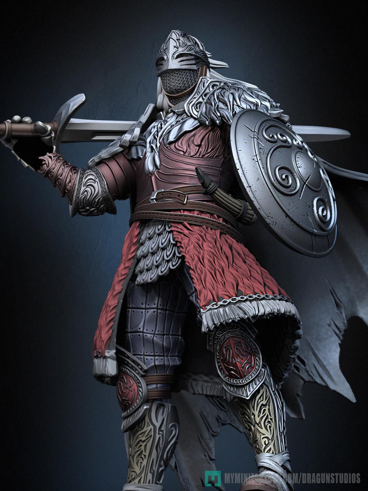 Raging Wolf Miniature - DraGun Studios - 28mm / 32mm / 36mm / 75mm - Resin Printed Figure for D&D, TTRPGs, and Board Games