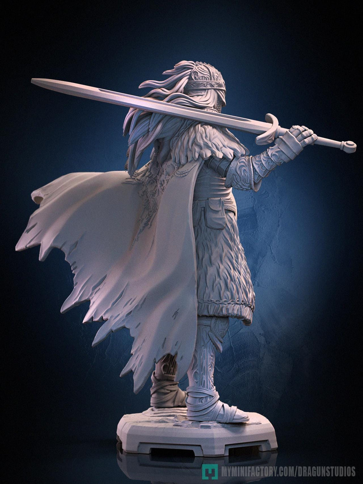 Raging Wolf Miniature - DraGun Studios - 28mm / 32mm / 36mm / 75mm - Resin Printed Figure for D&D, TTRPGs, and Board Games