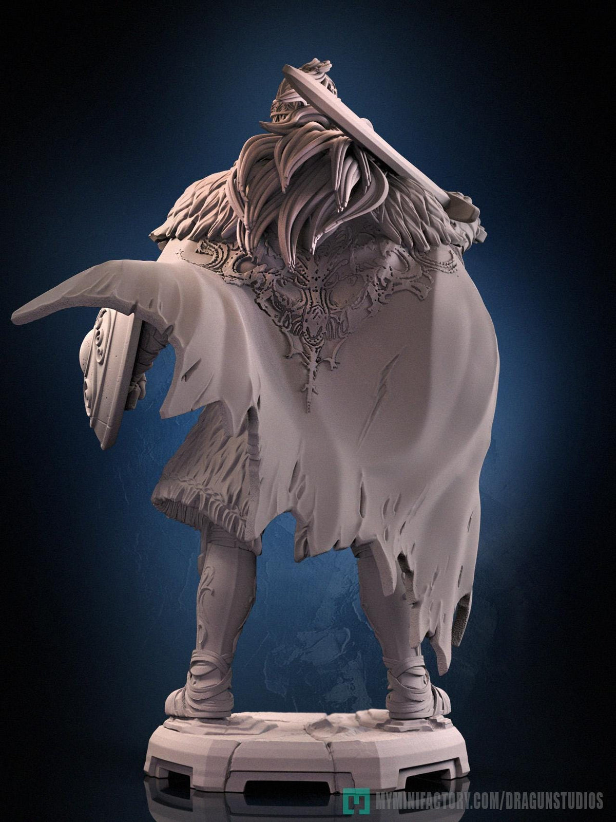 Raging Wolf Miniature - DraGun Studios - 28mm / 32mm / 36mm / 75mm - Resin Printed Figure for D&D, TTRPGs, and Board Games