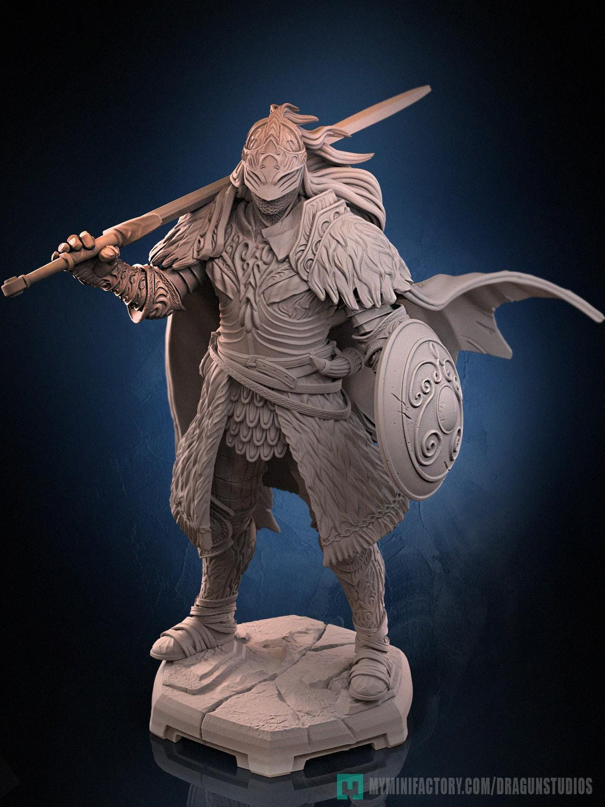 Raging Wolf Miniature - DraGun Studios - 28mm / 32mm / 36mm / 75mm - Resin Printed Figure for D&D, TTRPGs, and Board Games