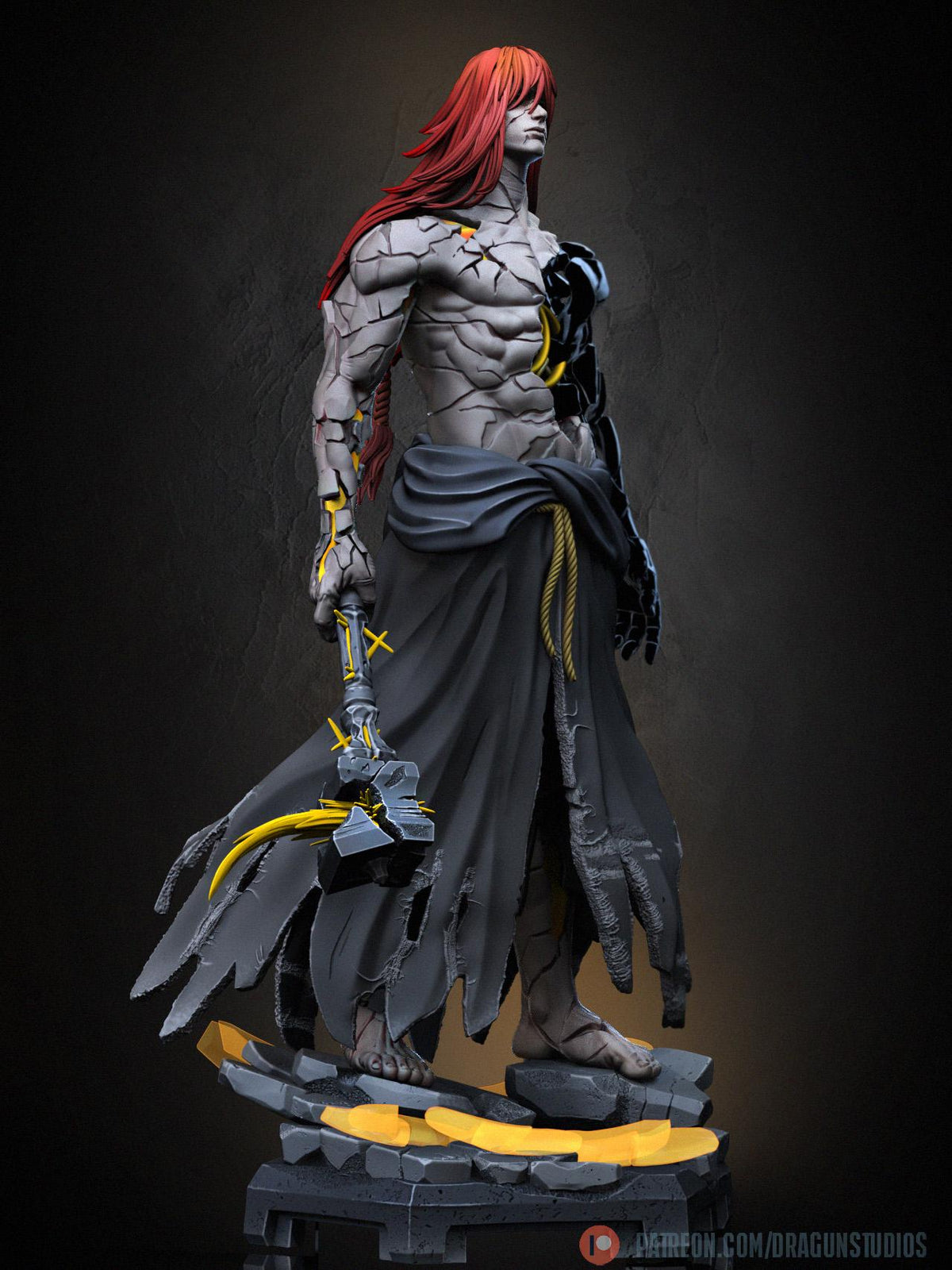 Fractured God Miniature - DraGun Studios - 56mm / 110mm - Resin Printed Figure for D&D, TTRPGs, and Board Games
