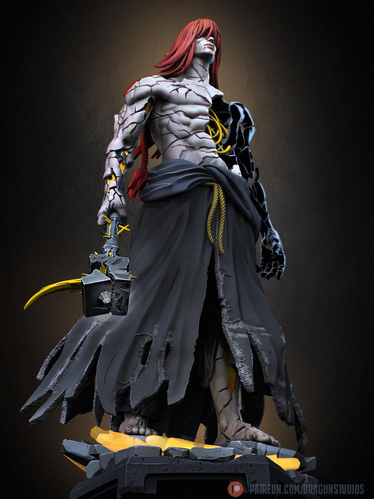 Fractured God Miniature - DraGun Studios - 56mm / 110mm - Resin Printed Figure for D&D, TTRPGs, and Board Games