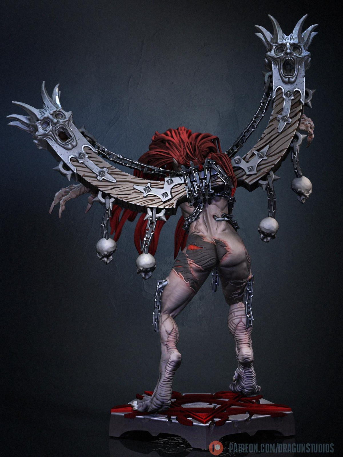 Anguished Maiden Miniature - DraGun Studios - 56mm / 110mm - Resin Printed Figure for D&D, TTRPGs, and Board Games