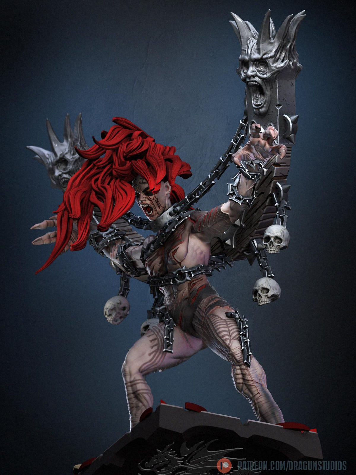 Anguished Maiden Miniature - DraGun Studios - 56mm / 110mm - Resin Printed Figure for D&D, TTRPGs, and Board Games