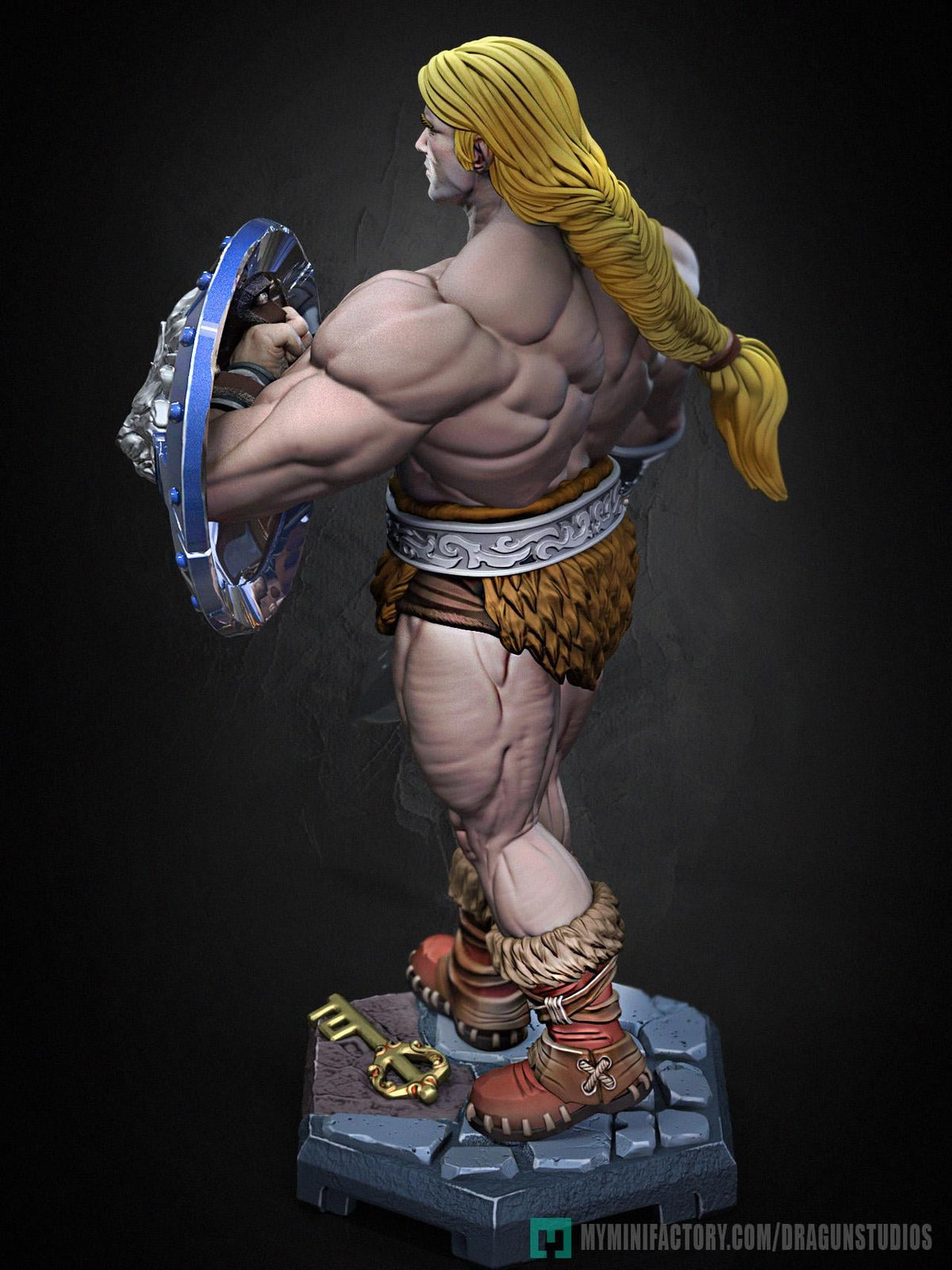 Alan the Brave Miniature - DraGun Studios - 28mm / 32mm / 36mm / 75mm - Resin Printed Figure for D&D, TTRPGs, and Board Games