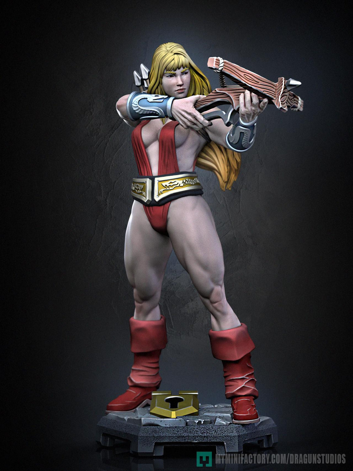 Amazon Sara Miniature - DraGun Studios - 28mm / 32mm / 36mm / 75mm - Resin Printed Figure for D&D, TTRPGs, and Board Games