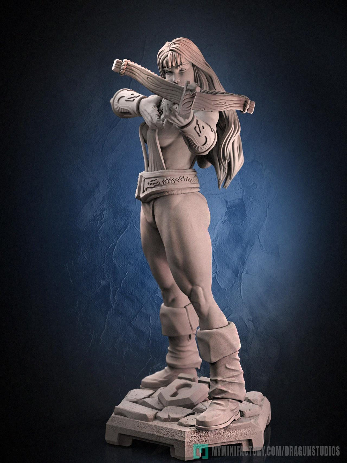Amazon Sara Miniature - DraGun Studios - 28mm / 32mm / 36mm / 75mm - Resin Printed Figure for D&D, TTRPGs, and Board Games