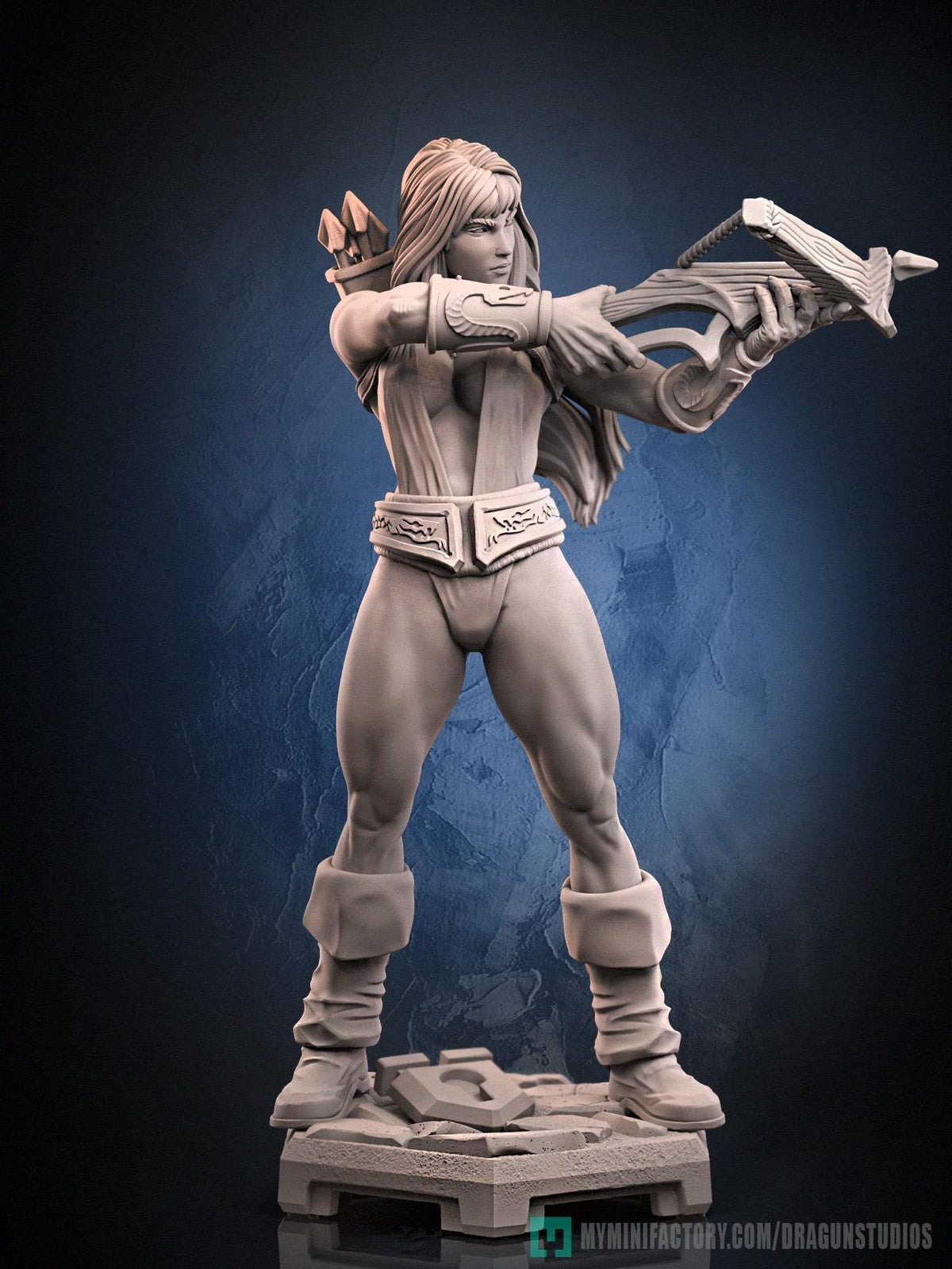 Amazon Sara Miniature - DraGun Studios - 28mm / 32mm / 36mm / 75mm - Resin Printed Figure for D&D, TTRPGs, and Board Games