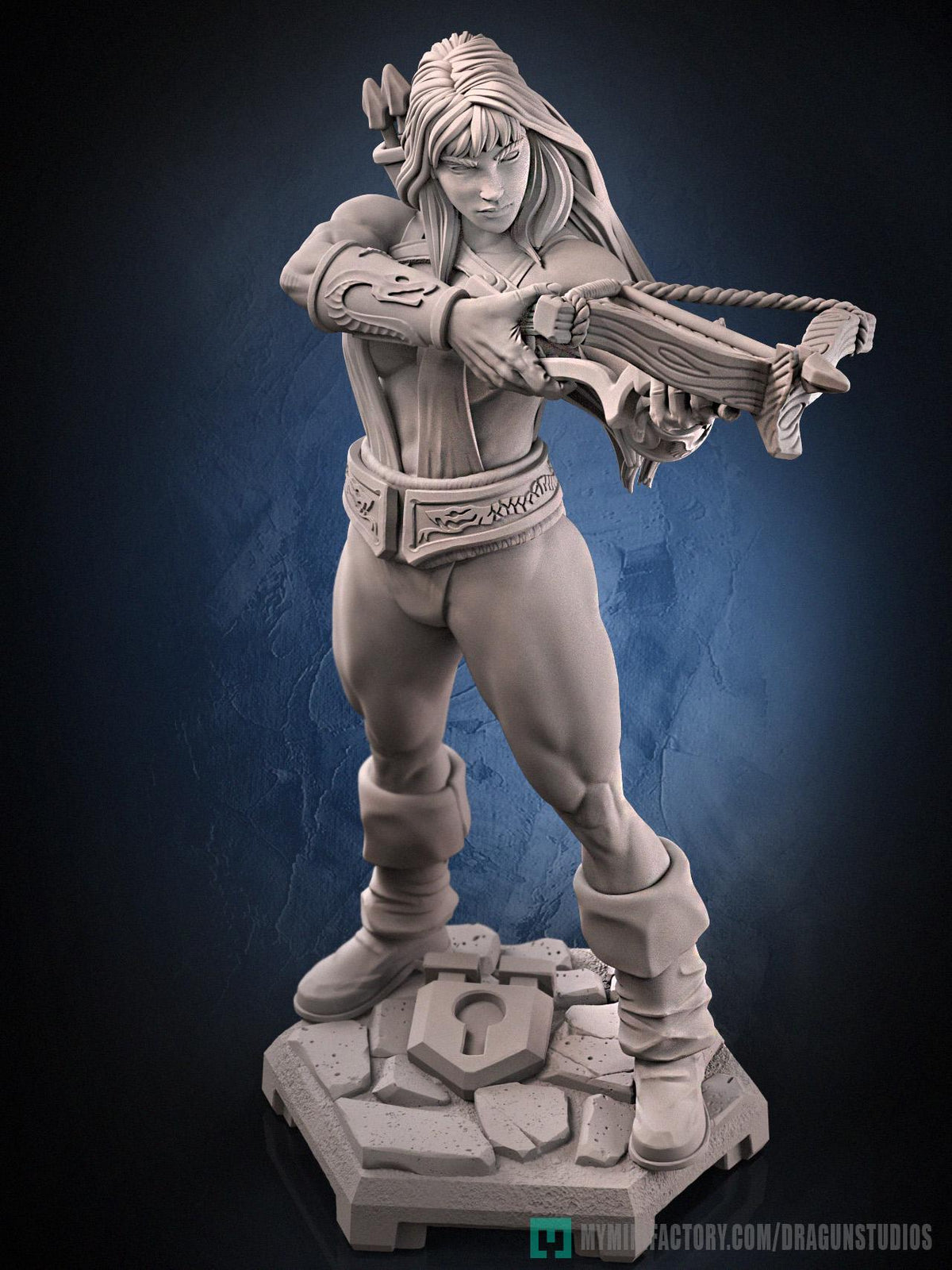 Amazon Sara Miniature - DraGun Studios - 28mm / 32mm / 36mm / 75mm - Resin Printed Figure for D&D, TTRPGs, and Board Games