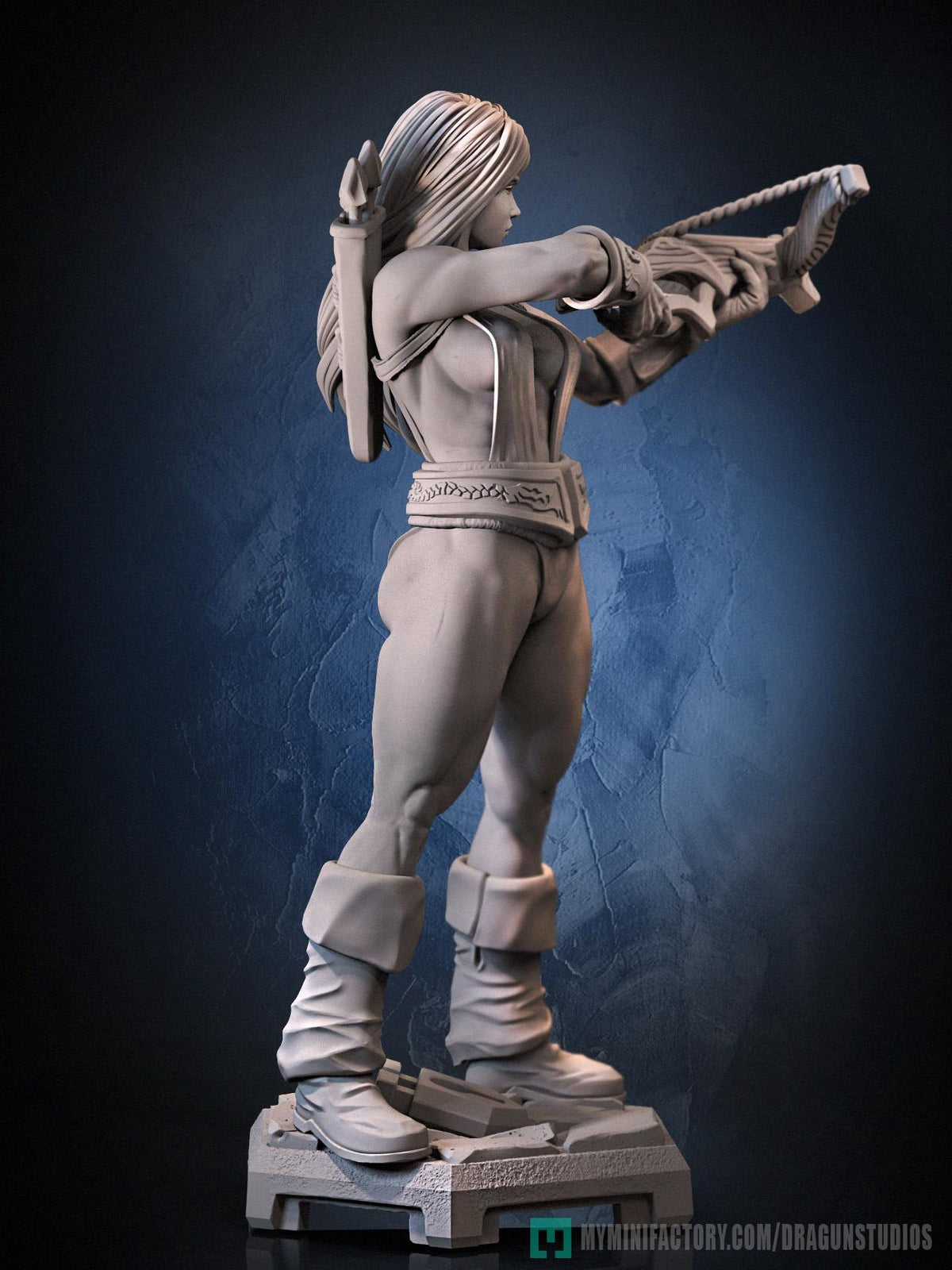 Amazon Sara Miniature - DraGun Studios - 28mm / 32mm / 36mm / 75mm - Resin Printed Figure for D&D, TTRPGs, and Board Games