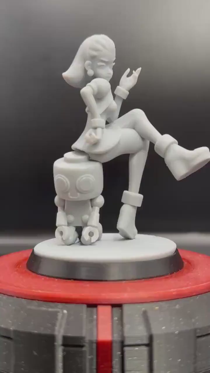 Tron Bonne Miniature - 75mm / 100mm - Lavender Devilry - Resin Printed Figure for D&D, TTRPGs and Board Games