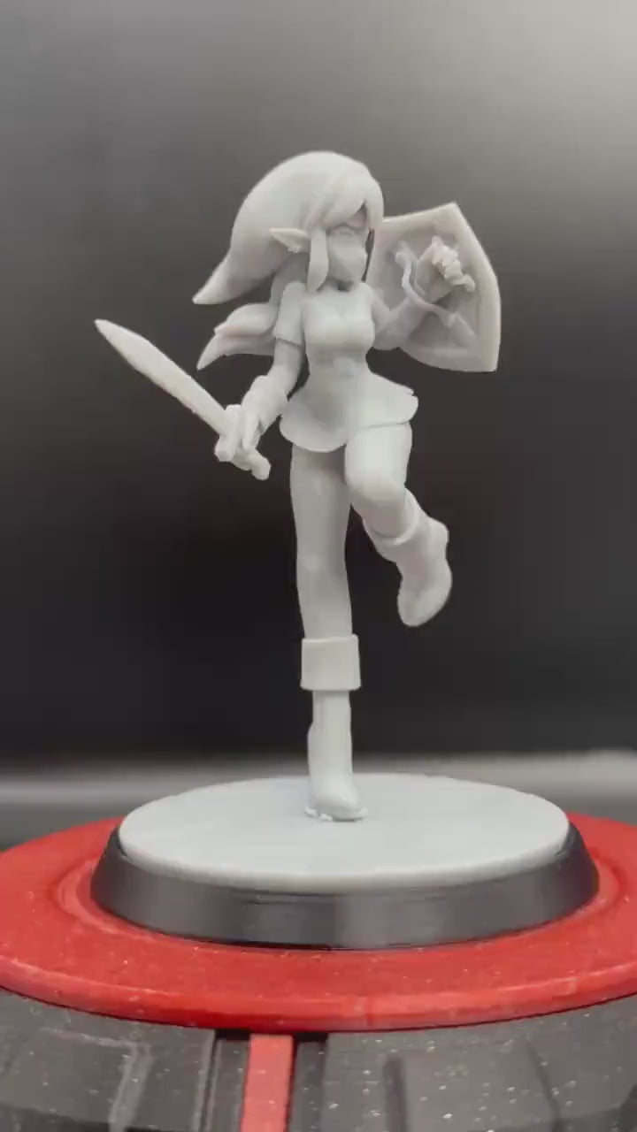 Lynkle the Hero Miniature - 28mm / 32mm / 36mm / 75mm - Lavender Devilry - Resin Printed Figure for D&D, TTRPGs and Board Games