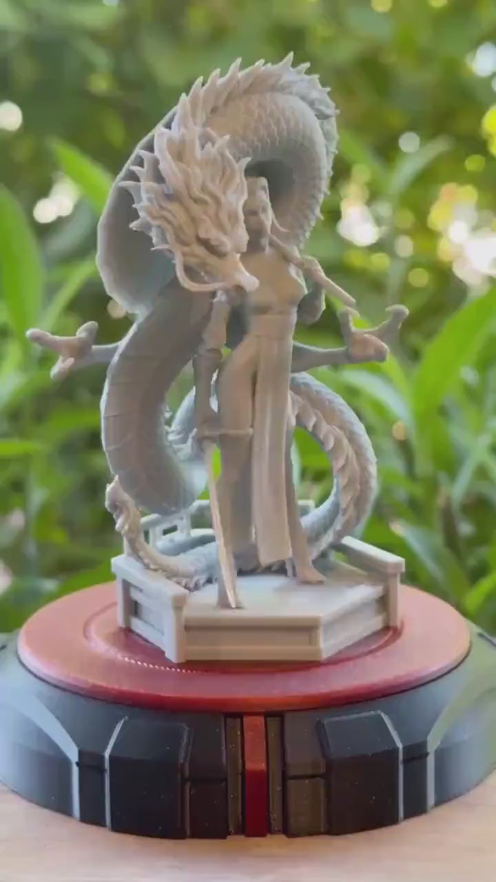 Luna: Raised by Dragons Figure - 75mm - Secret Forge - Resin Printed Figure for Painting & Display