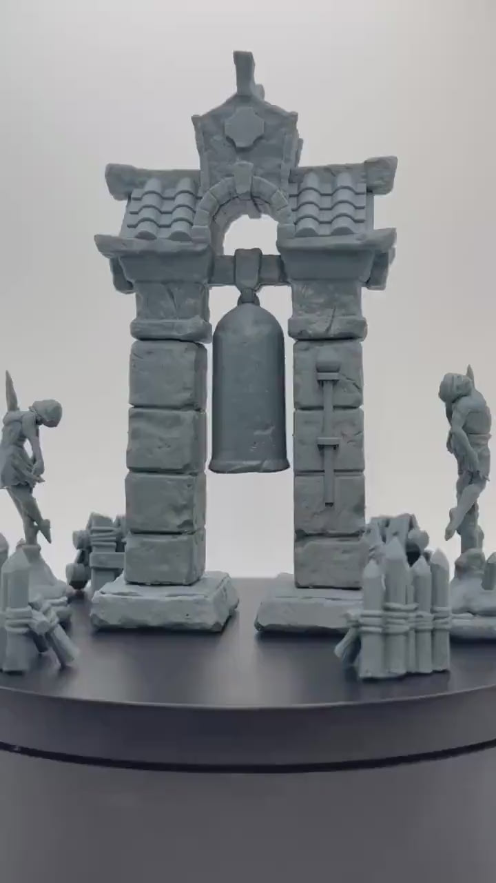 Bell Tower Miniature Terrain - HardWitch Games - 28mm / 32mm / 36mm