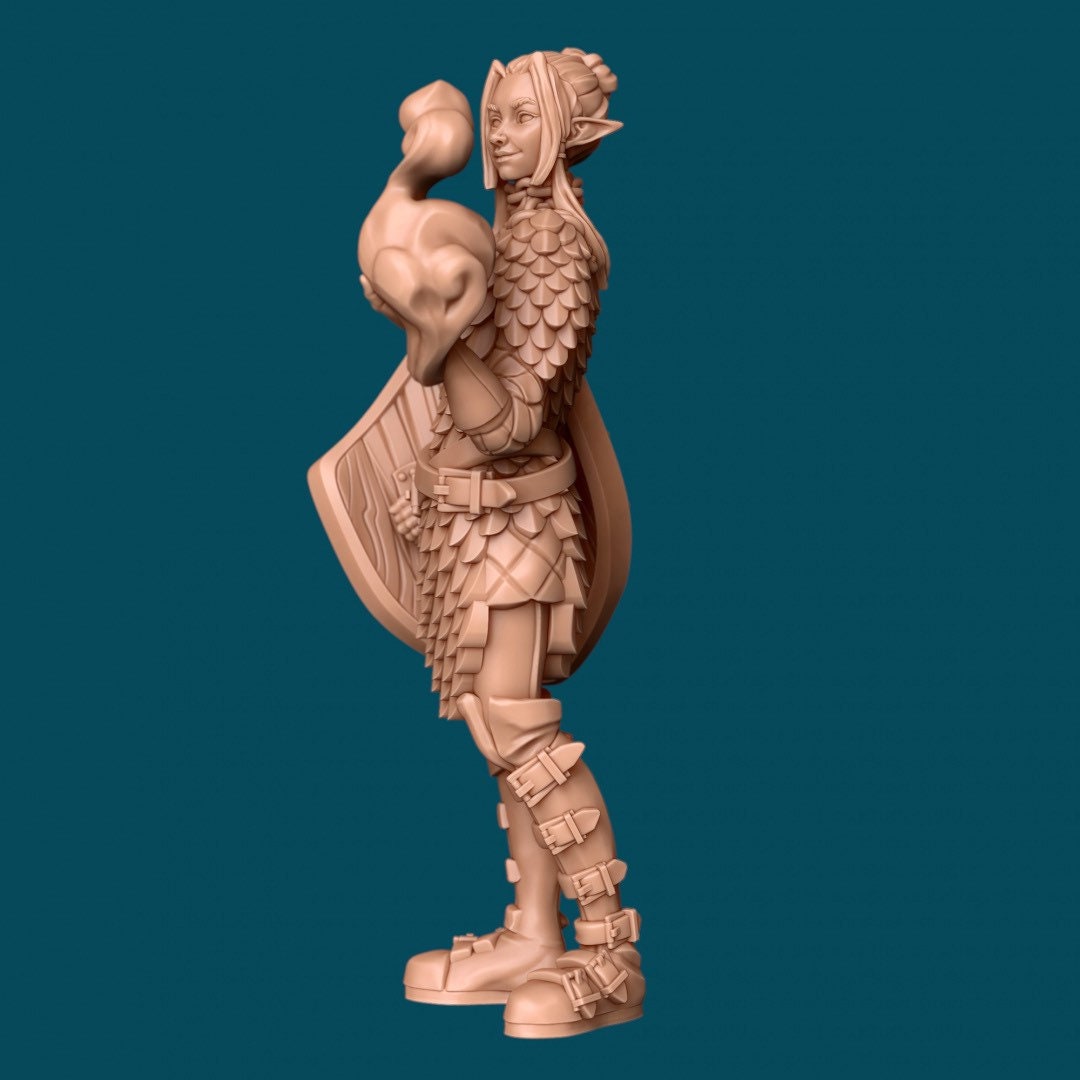 Teuivae, Elven Cleric - Awkward Penguin’s Minis - 28mm / 32mm / 36mm