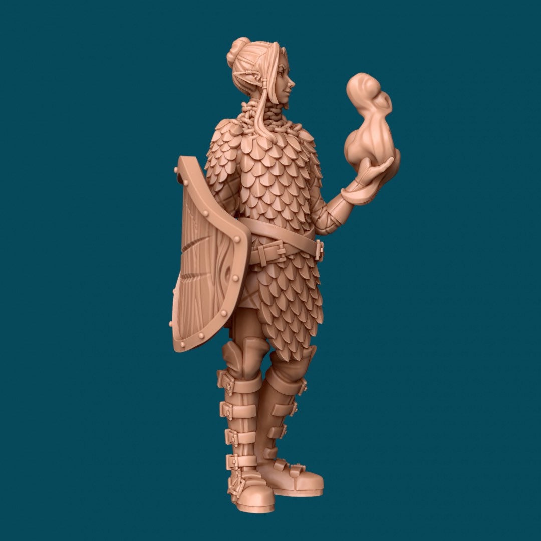 Teuivae, Elven Cleric - Awkward Penguin’s Minis - 28mm / 32mm / 36mm