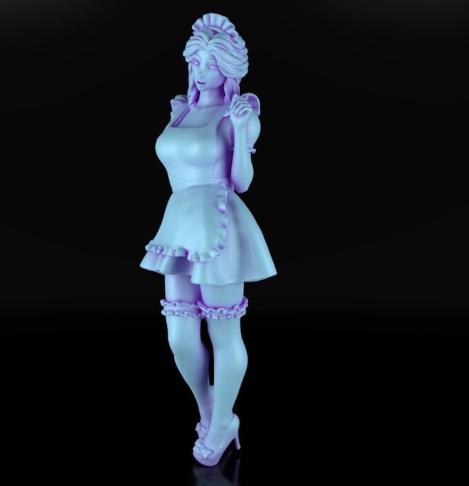 Classic Maid Pinup - Miniature Underground - 32mm / 75mm