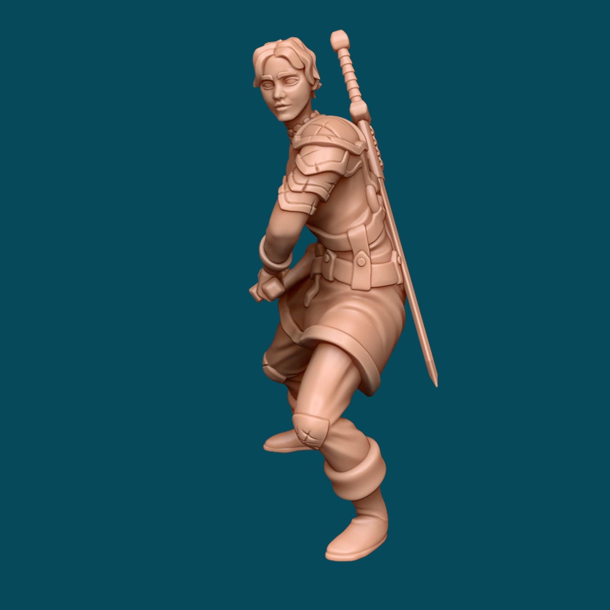 Ginny, Young Swordswoman - Awkward Penguin’s Minis - 28mm / 32mm / 36mm