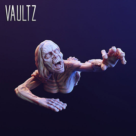 Crawling Zombie Hana Miniature - VaultZ - 28mm / 32mm / 36mm