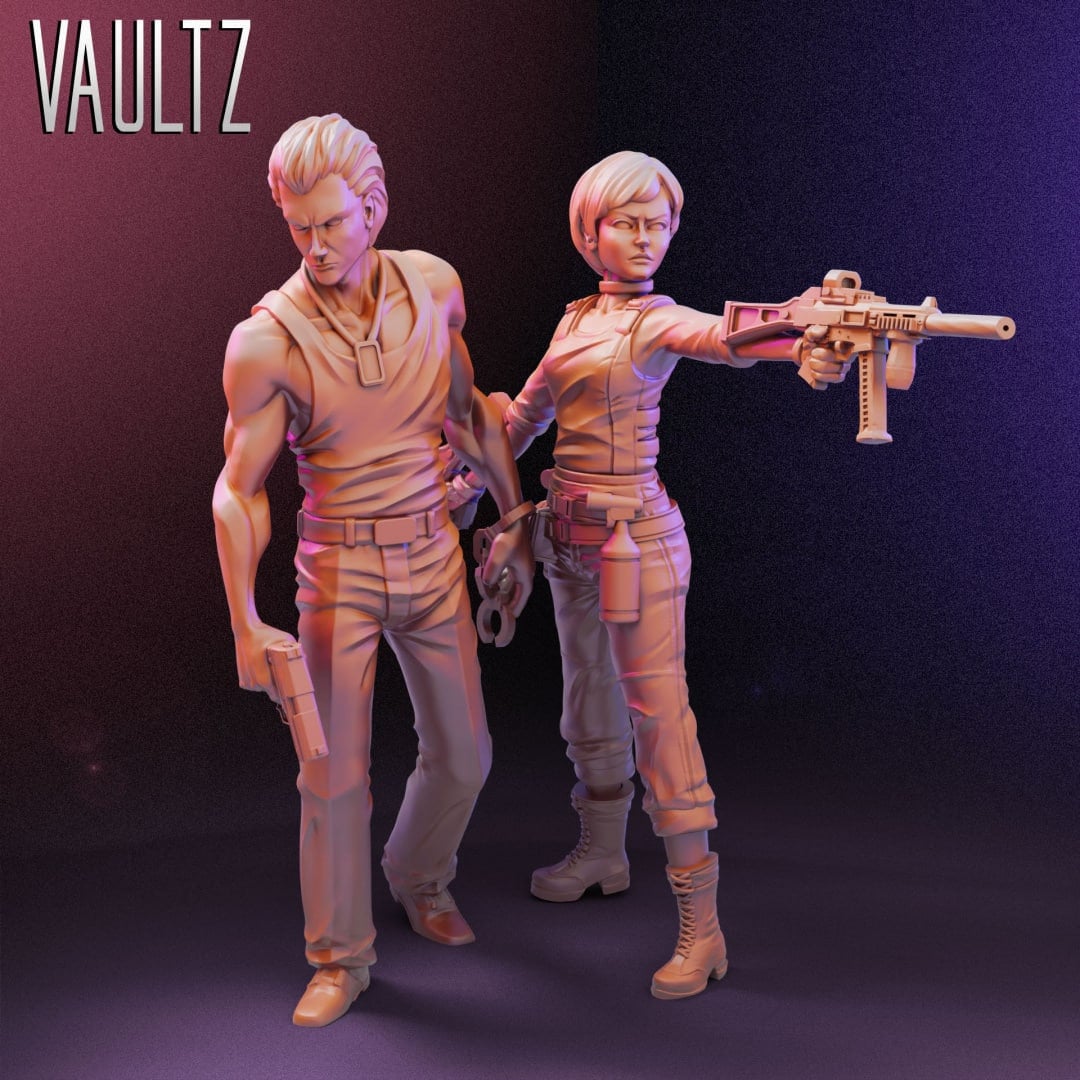 Cop & Convict Miniature - VaultZ - 28mm / 32mm / 36mm