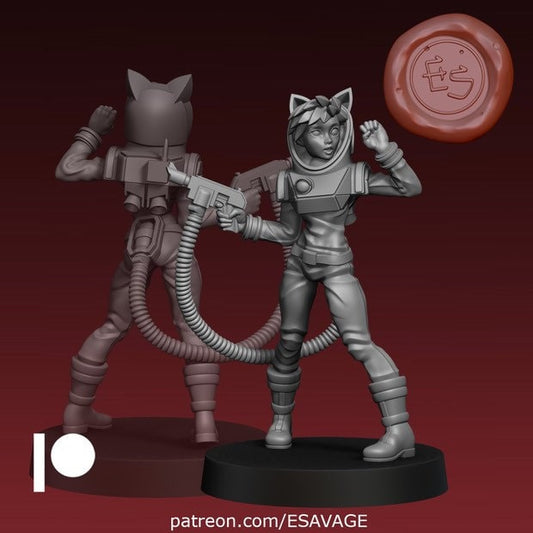 Catsronaut Mya - Ethan Savage Studios - 15mm / 28mm / 32mm / 36mm