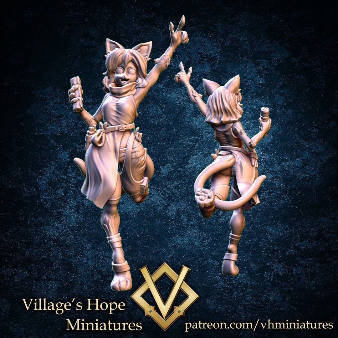 Cheerful Catgirl Scout - Village’s Hope - 28mm / 32mm / 36mm