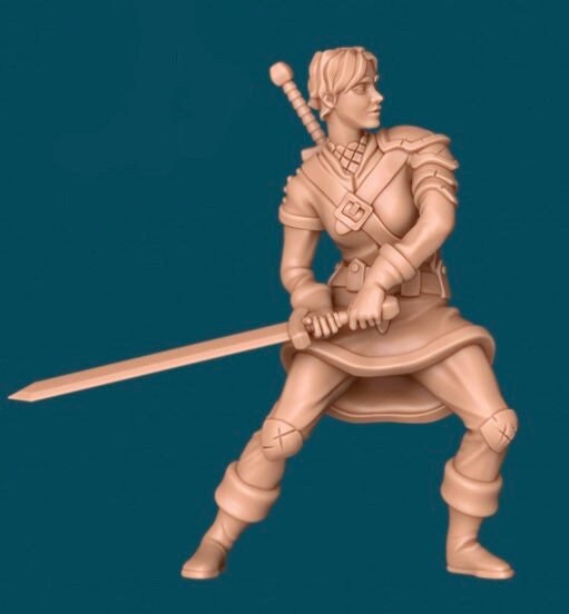 Ginny, Young Swordswoman - Awkward Penguin’s Minis - 28mm / 32mm / 36mm