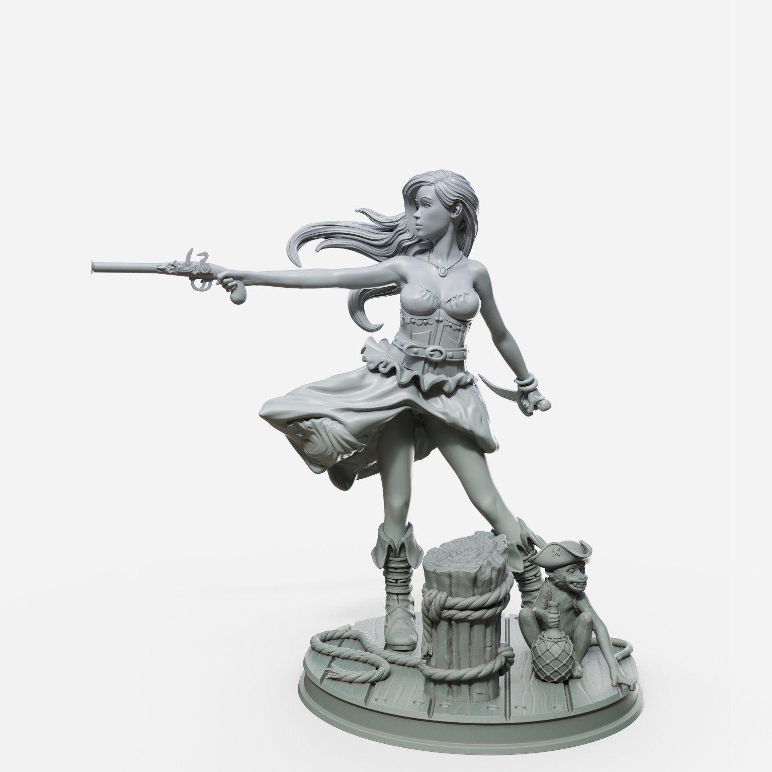 Marina (Pose C, Standard & NSFW) - Female Miniatures - 32mm / 75mm