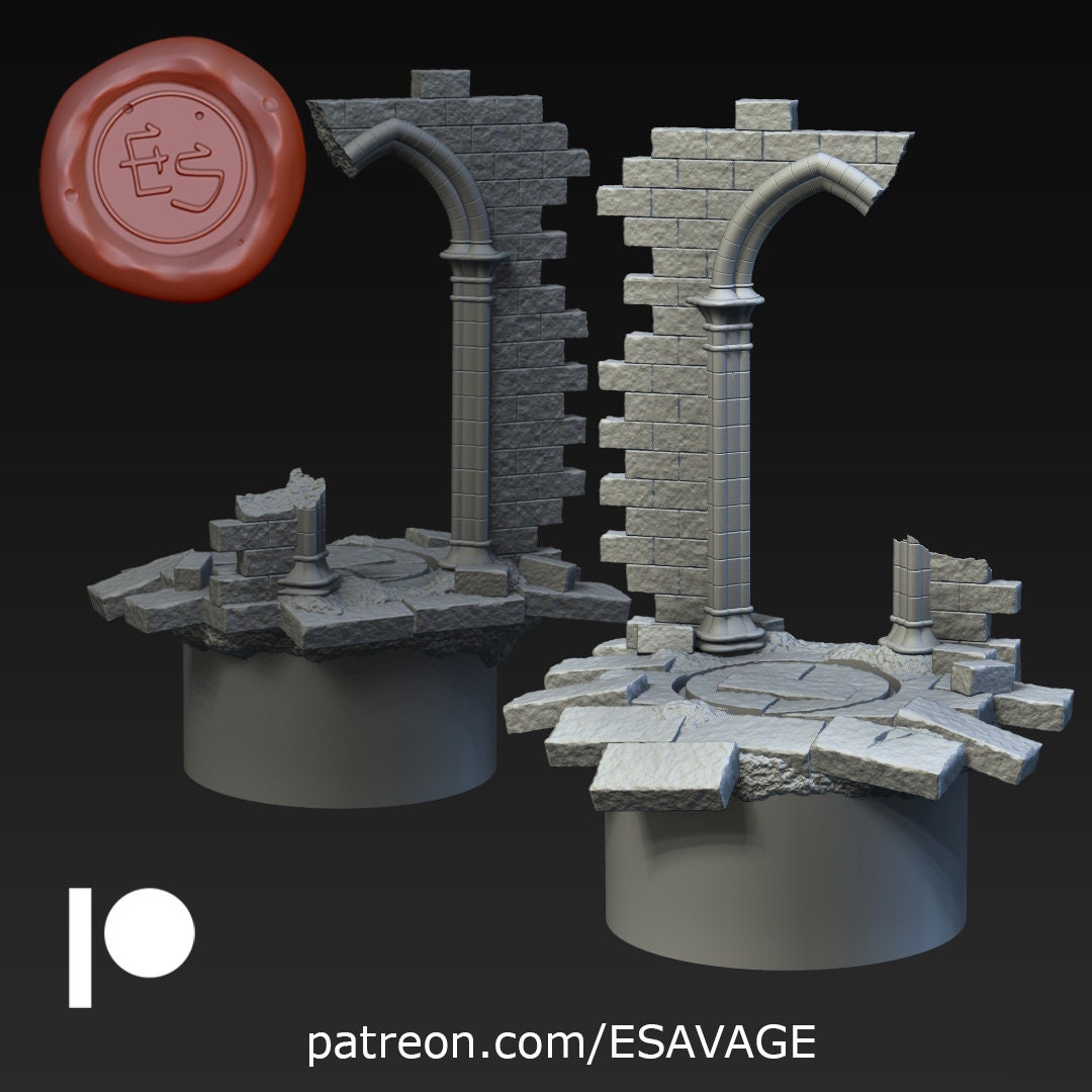 Arch Base (Diorama) - Ethan Savage Studios - 28mm / 32mm / 36mm