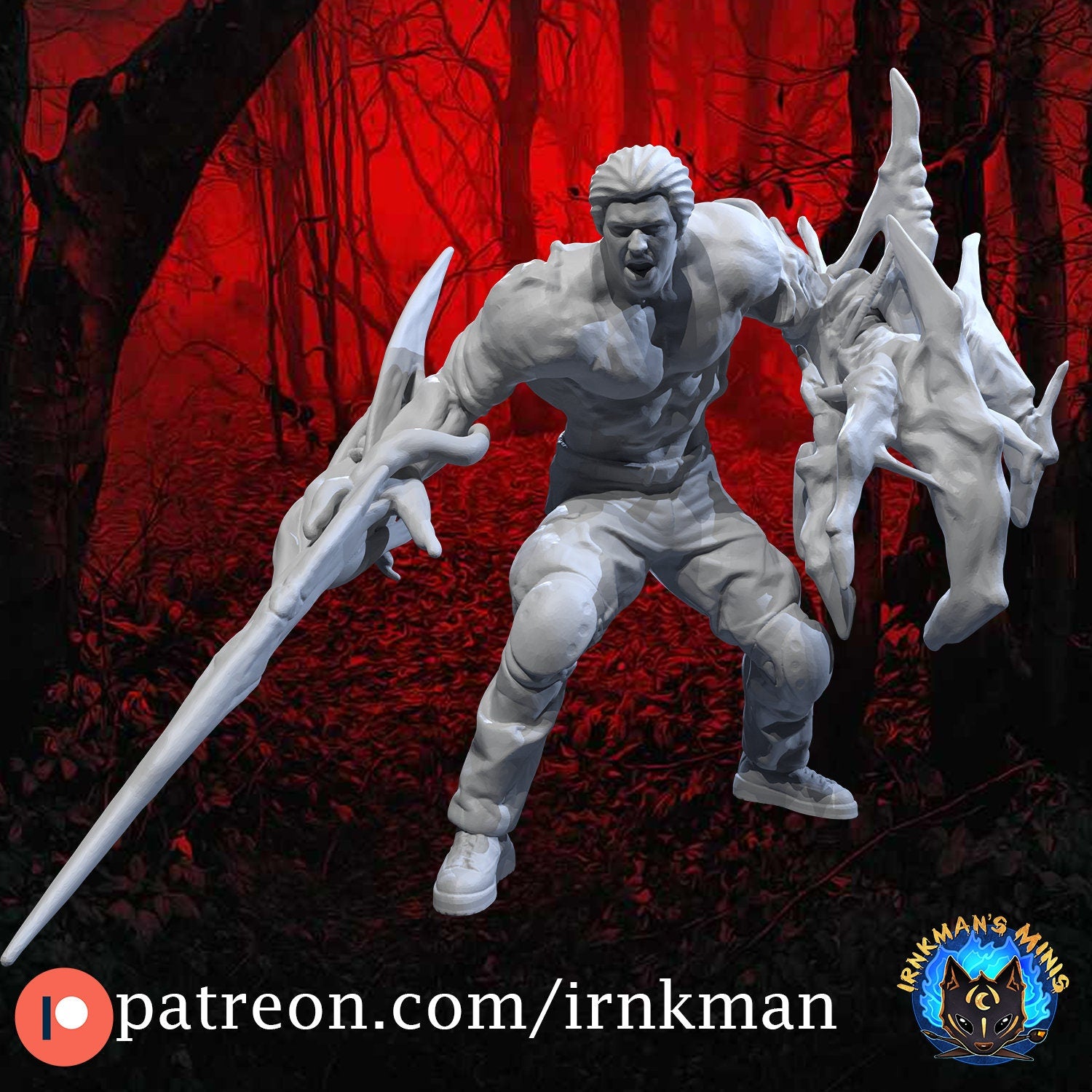 The Major (Human and Bioweapon vers.) Miniature - Irnkman's Minis - 28mm / 32mm / 36mm