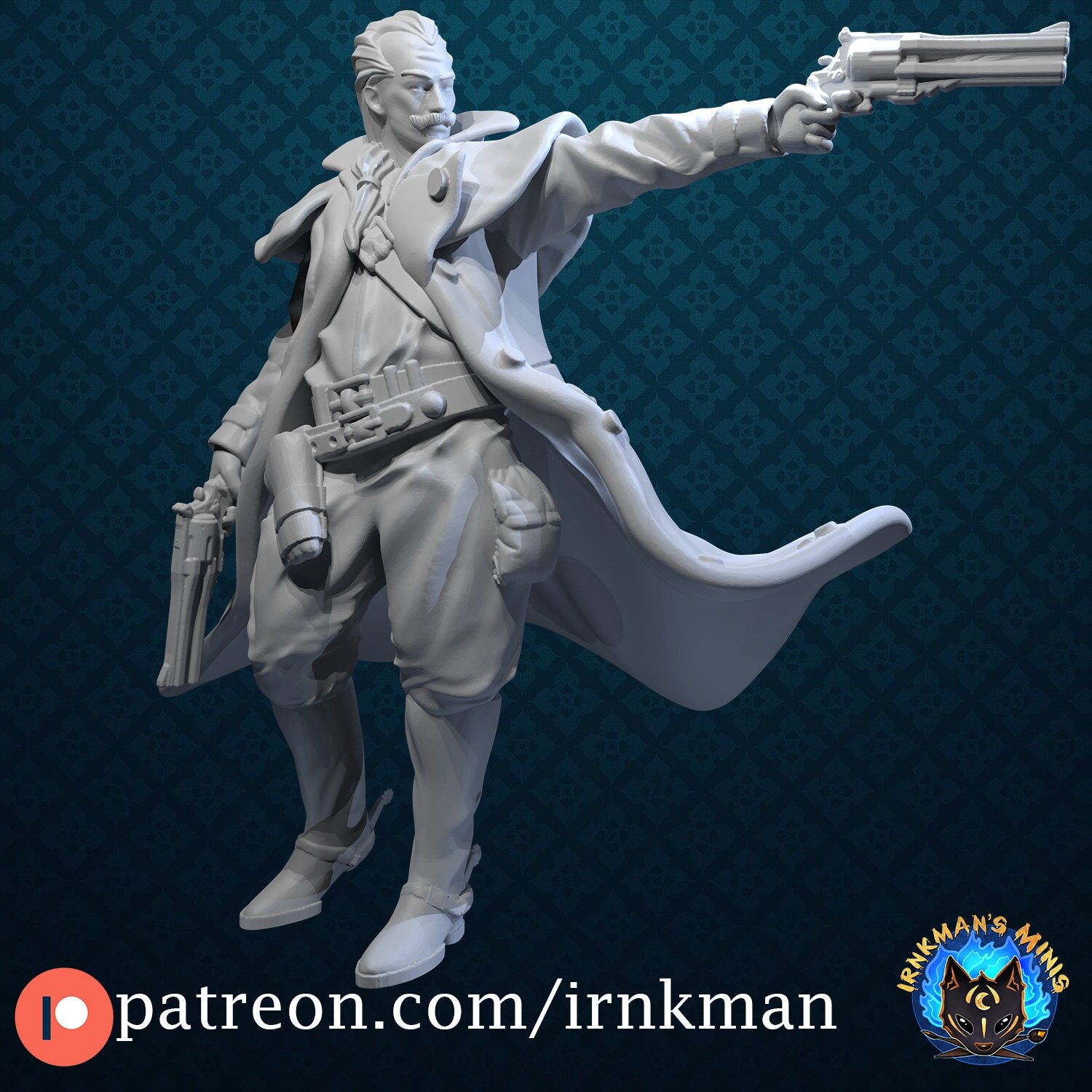 Pistol Cheetah Miniature - Irnkman's Minis - 28mm / 32mm / 36mm