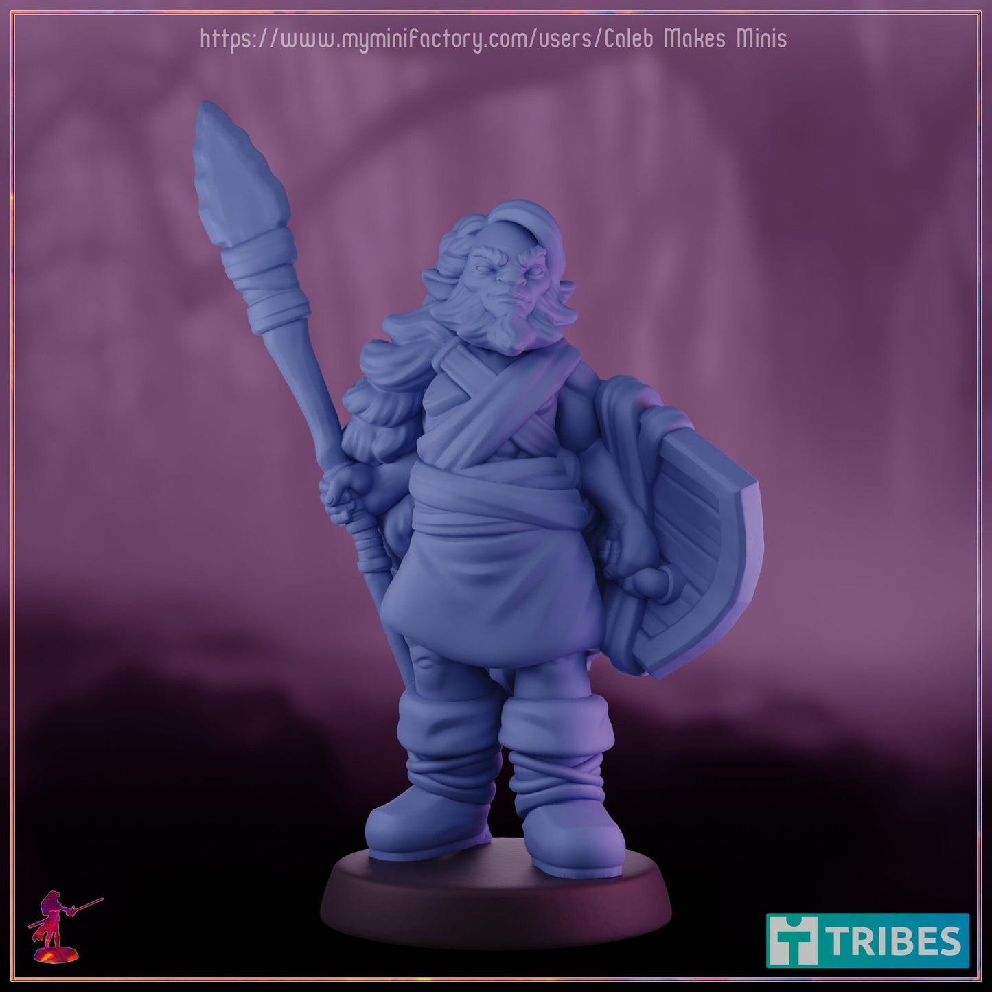 Firbolg Fighter - Caleb Makes Minis - 28mm / 32mm / 36mm