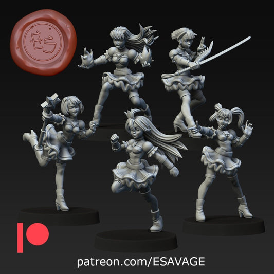 Magical Girl Miniatures - Ethan Savage Studios - 28mm / 32mm / 36mm